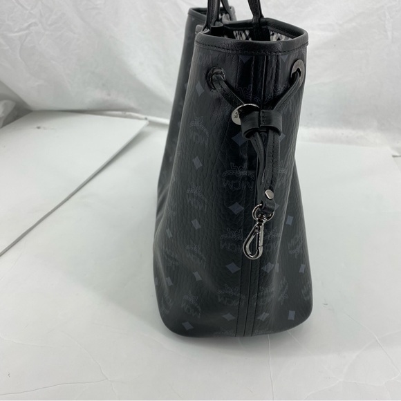 MCM Black Medium Liz Reversible Visetos Shopper - Picture 8 of 10